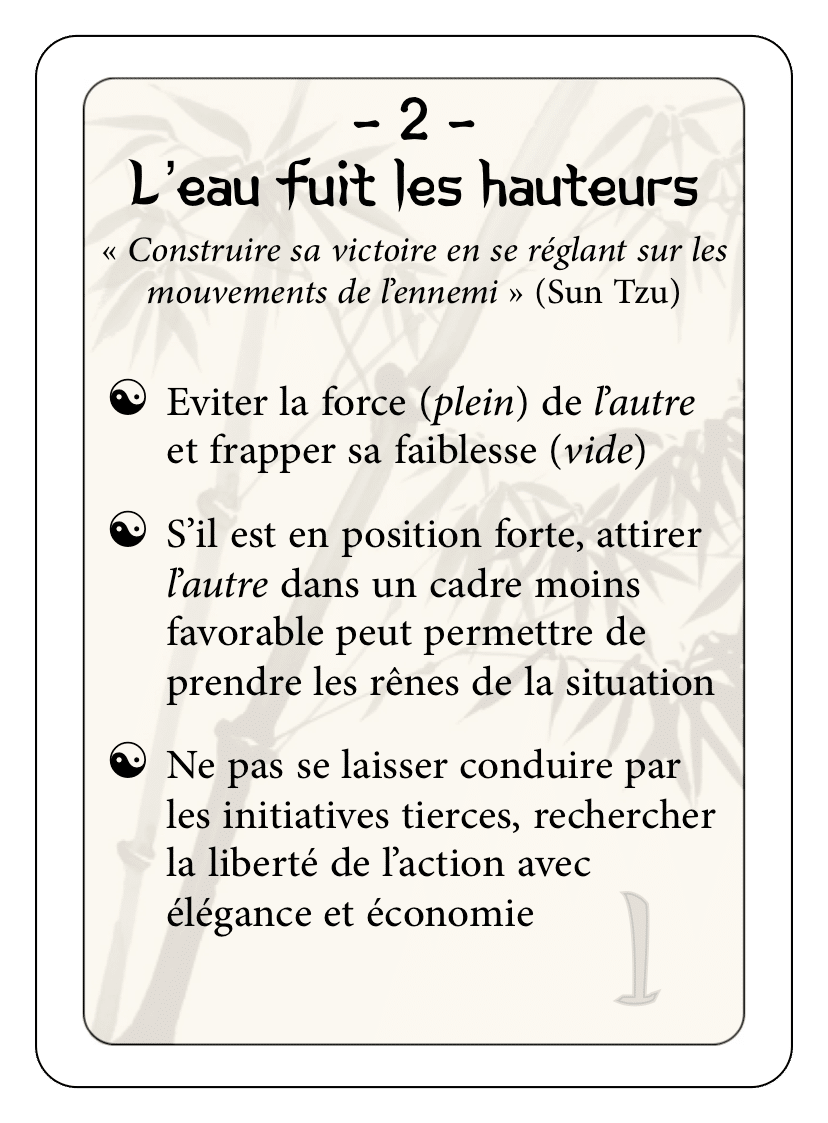 Les 36 stratagèmes : 02 - L'eau fuit les hauteurs