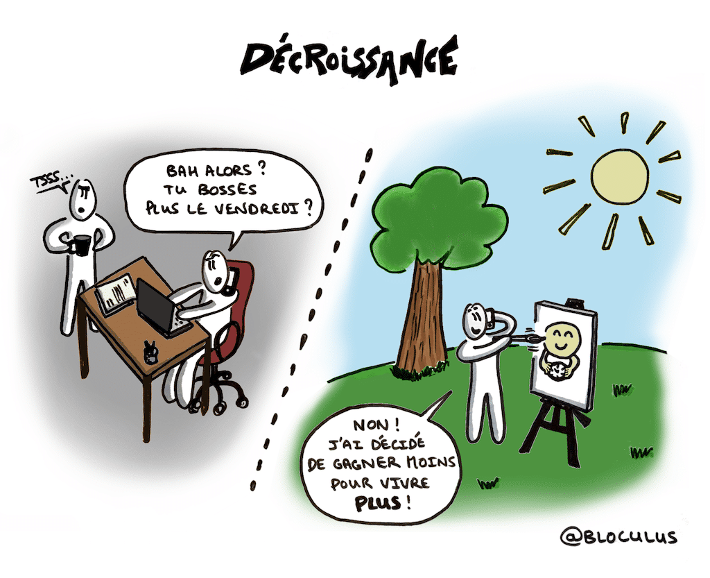 #cartoon en #sociologie : Et si la #décroissance était la clé pour mieux vivre ?