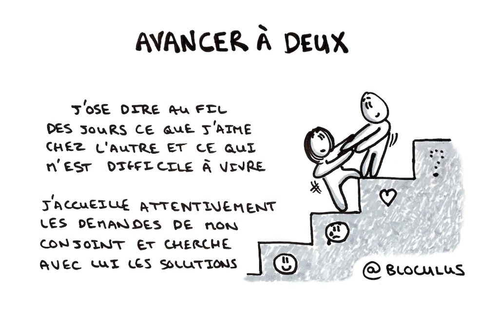 Avancer à deux #Cartoon : Tous les couples savent que la vie à 2 n'est pas toujours facile, combien savent avancer à 2 ?
